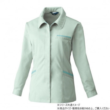桑和 4222 レディース長袖スモック 3Lサイズ モスグリーン(107)