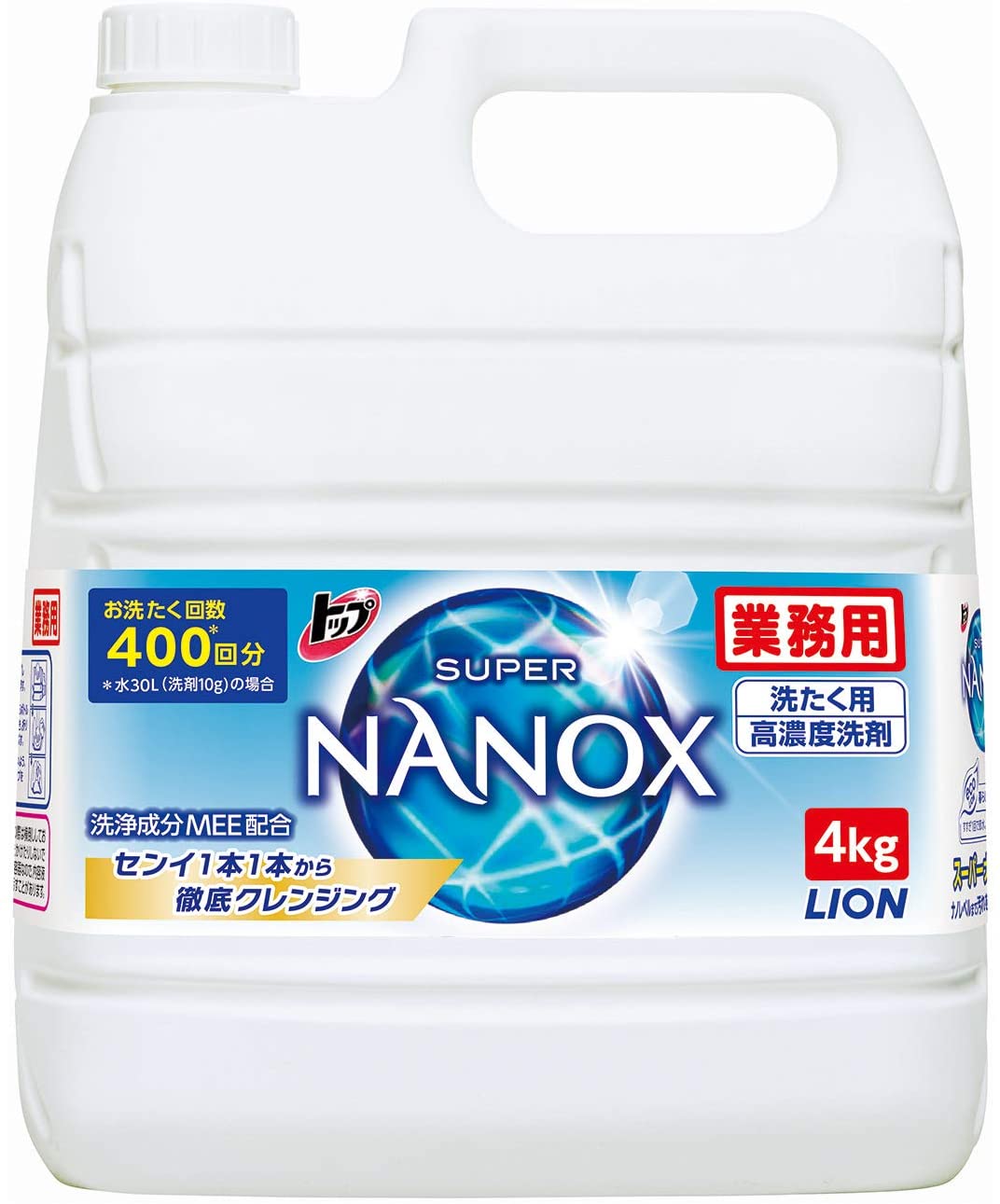 業務用 大容量トップ スーパーナノックス 蛍光剤無配合 液体 最新アイテム 4kg 洗濯洗剤 適当な価格