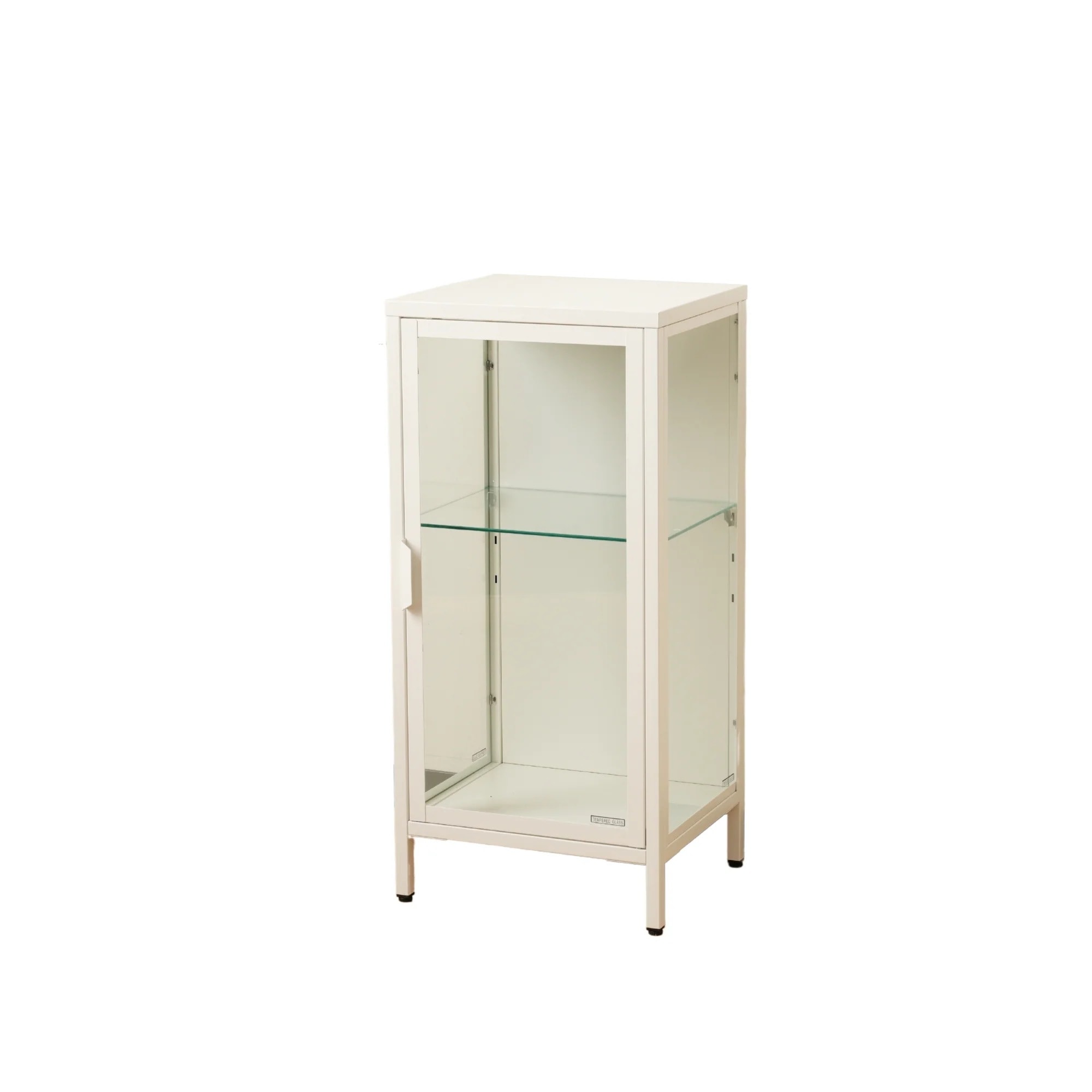 【国内発送 無-送料】1720コレクションケース コレクションシェルフ ガラスディスプレイキャビネット おしゃれ 棚高さ調節可能 強化ガラス サイズ：幅40*奥行35*高さ86CM ホワイト