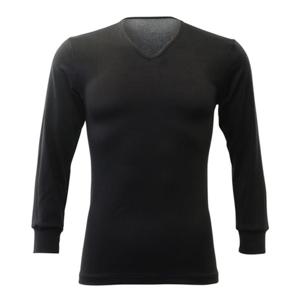 21LD_TOL_Vネック9分袖_メンズ/BLK XL 21LD_TOL_Vネック9分袖メンBKXL