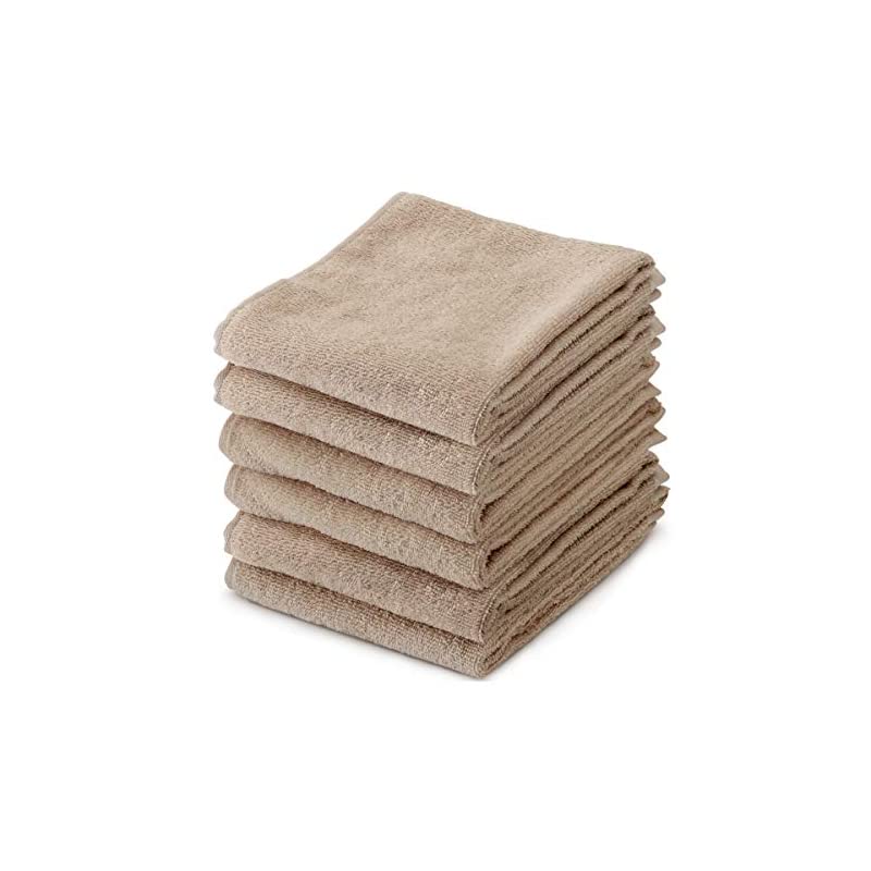 フェイスタオル (全12色) コットン100％ 250匁 3486cm 6枚セット サンド [ タオル セット 無地 エステタオル 業務用タオル サロンタオル ホテルタオル ホテル仕様 洗顔タオル