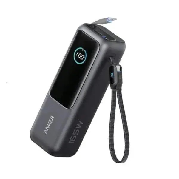アンカー モバイルバッテリー USB-C 巻取り式 25000mAh Anker Power Bank A1695N11 ブラック