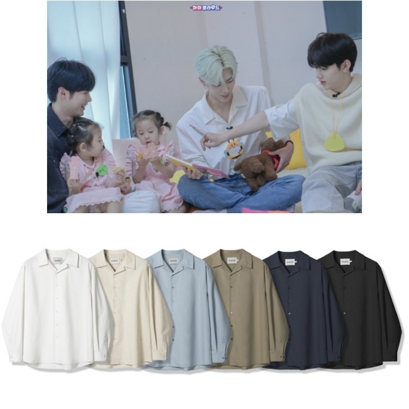 【ZB1リキ着用】リンネンシャツ　オーバーサイズシャツ