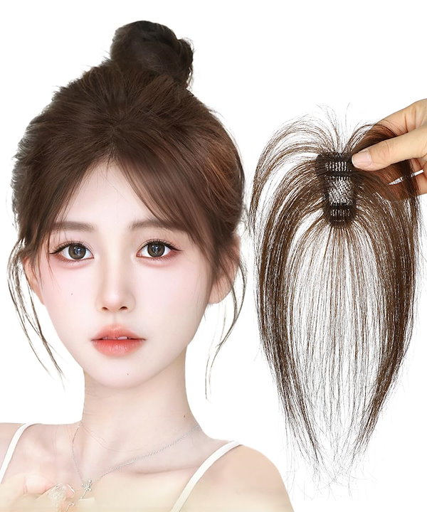 Qoo10] knnzk前髪ウィッグ 人毛 センター分