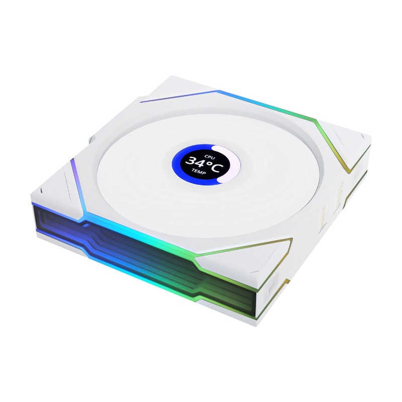 LIANLI　UNI FAN TL LCD Wireless 120 WT Single Pack ホワイト　UF-TL120-LCD-WLS-1W