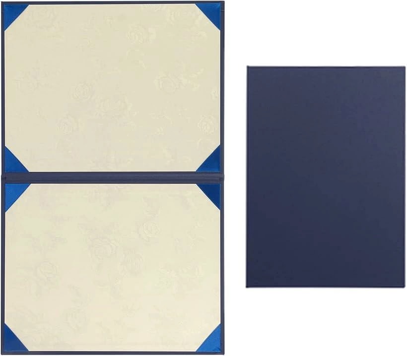 証書入れ 賞状入れ 証書ファイル 10冊セット A4判用 二枚用 二つ折り 縦横兼用 パッドなし コーナーリボン付