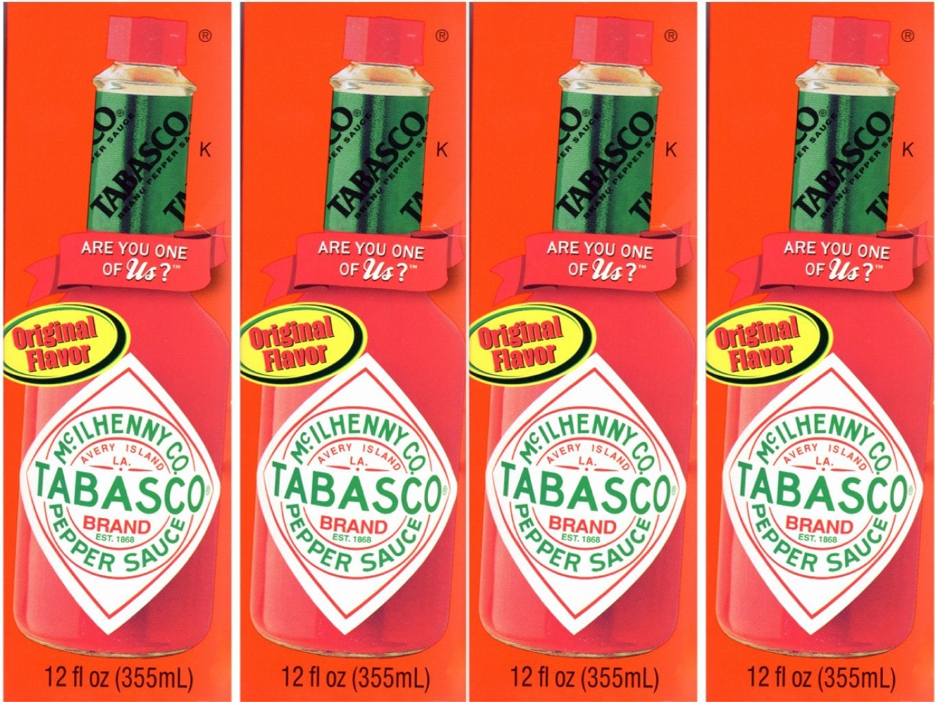 Tabasco タバスコ ペッパーソース 355ml×4本セット