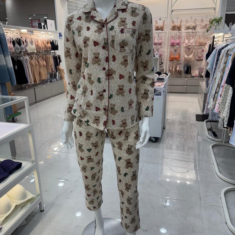 暖かいクマの女性用パジャマ WP8877A