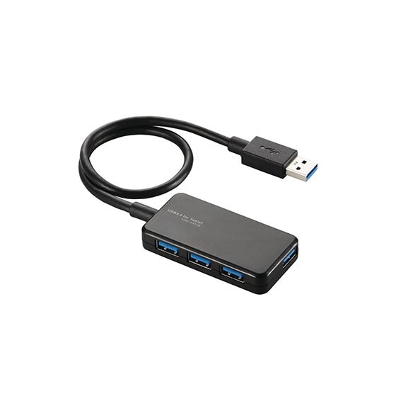 エレコム USBHUB3.0/バスパワー/タブレット向け/4ポート/ブラック U3H-A4
