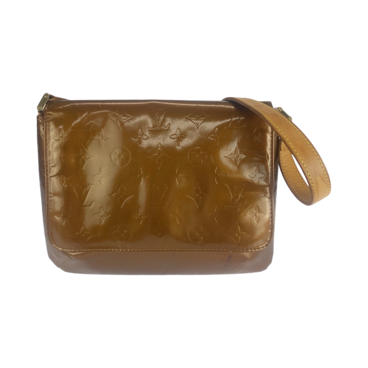 ヴェルニ トンプソンストリート ブロンズ ブラウン ゴールド金具 パテントレザー M91301 ショルダーバッグ 肩掛け レディース 502908