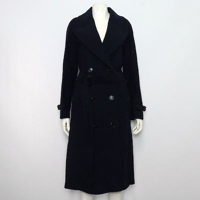 Pre-Owned ランダムネイビーレザーベルトウィメンズコート 8003443 156081136 [U] 59,147円
