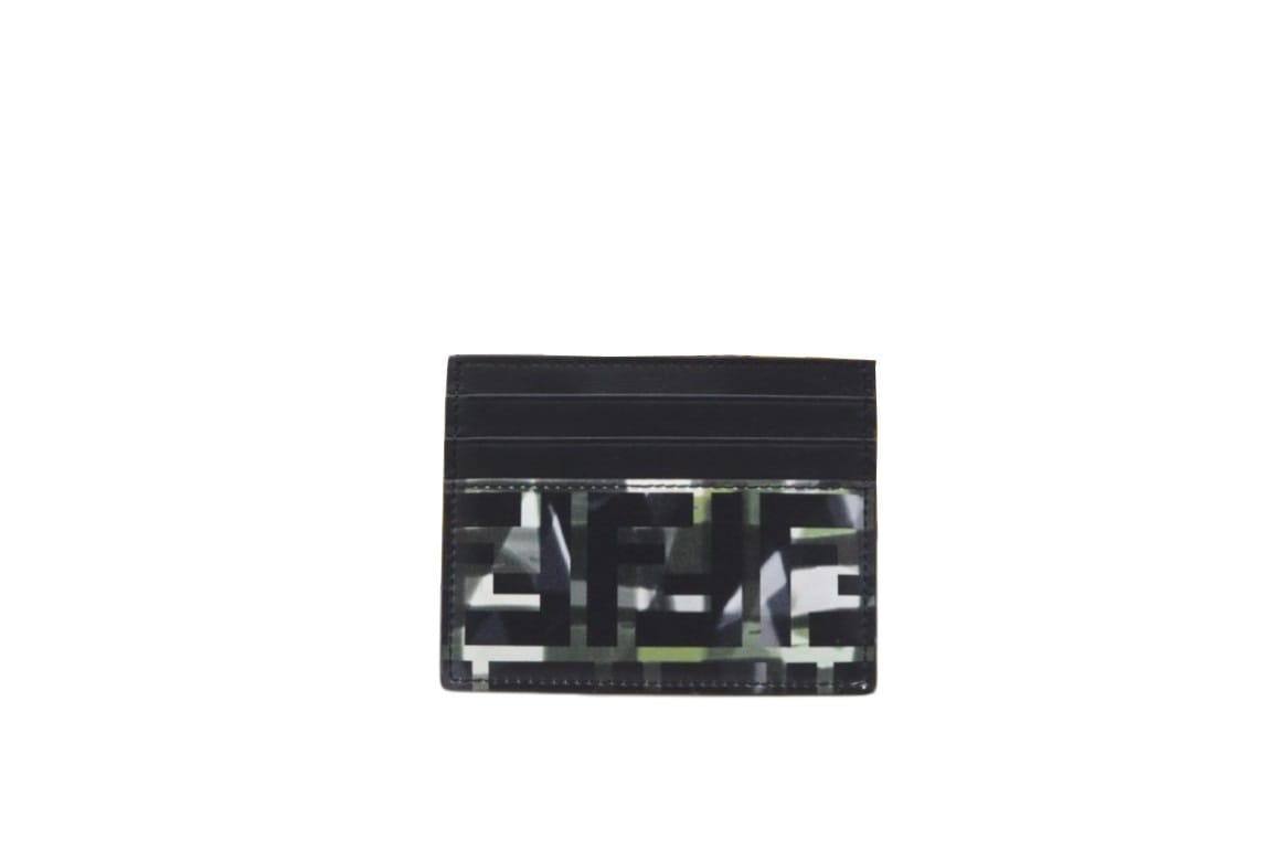 3日以内返品可 美品 カードケース ヴィッテロ サン カモフ ビジネスカードホルダー 7M0164 ブラック グリーン コーティングキャンバス レディース