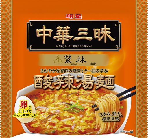 明星 中華三昧 榮林 酸辣湯麺 103G ×24個