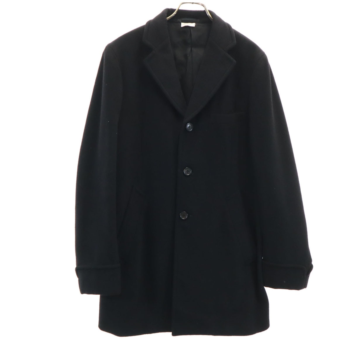 COMME des GARCONS HOMME DEUX コムデギャルソンオムドゥ 2016年製 ウールカシミヤブレンド 日本製 チェスターコート S ブラック メンズ 古着