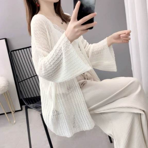 トップス カーディガン 袖付き 長袖 襟なし 前開き 薄手 シースルー かわいい 大人可愛い きれいめ シンプル 大人 上品 おしゃれ かっこいい 大人女子 レトロ こなれ感 ラフ キュート ガーリー