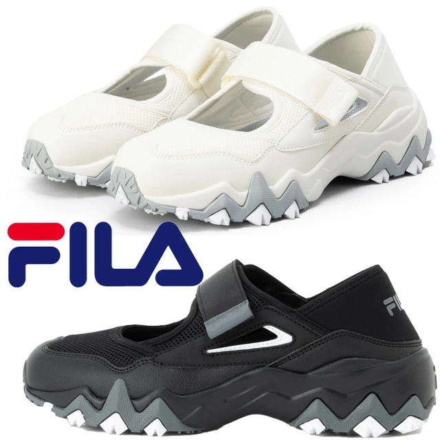 フィラ レディース 厚底 スニーカー オークモント リカバー 2WAY ローカット 踵を踏んでも履ける アウトドア カジュアルシューズ USS25014 003 ブラック 黒 139 リリーホワイト 8,419円