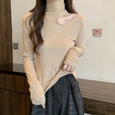 トップス デート カットソー 袖あり 長袖 かわいい 大人可愛い きれいめ シンプル カジュアル 大人 上品 おしゃれ お洒落 主役級 存在感 春 秋 冬 10代 20代 30代 レディース 女性用