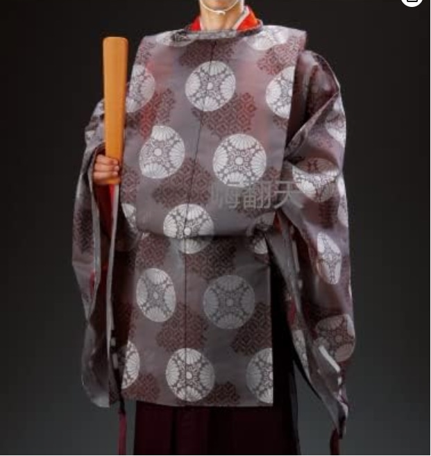 実物撮影（ウィッグ靴追加 ） 009狩衣 神職 装束 神社 神具 神職装束 平安装束 神主 神社 袴 コスプレ衣装夏狩衣(破れ亀甲に菊不仙)