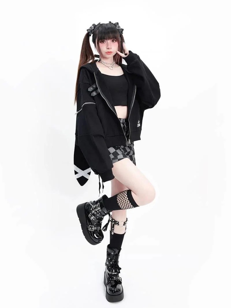 ウサギ厚いショートルーズウサギ耳フード付きスウェットジャケット新韓国トレンドレディース ファッション トレンディ