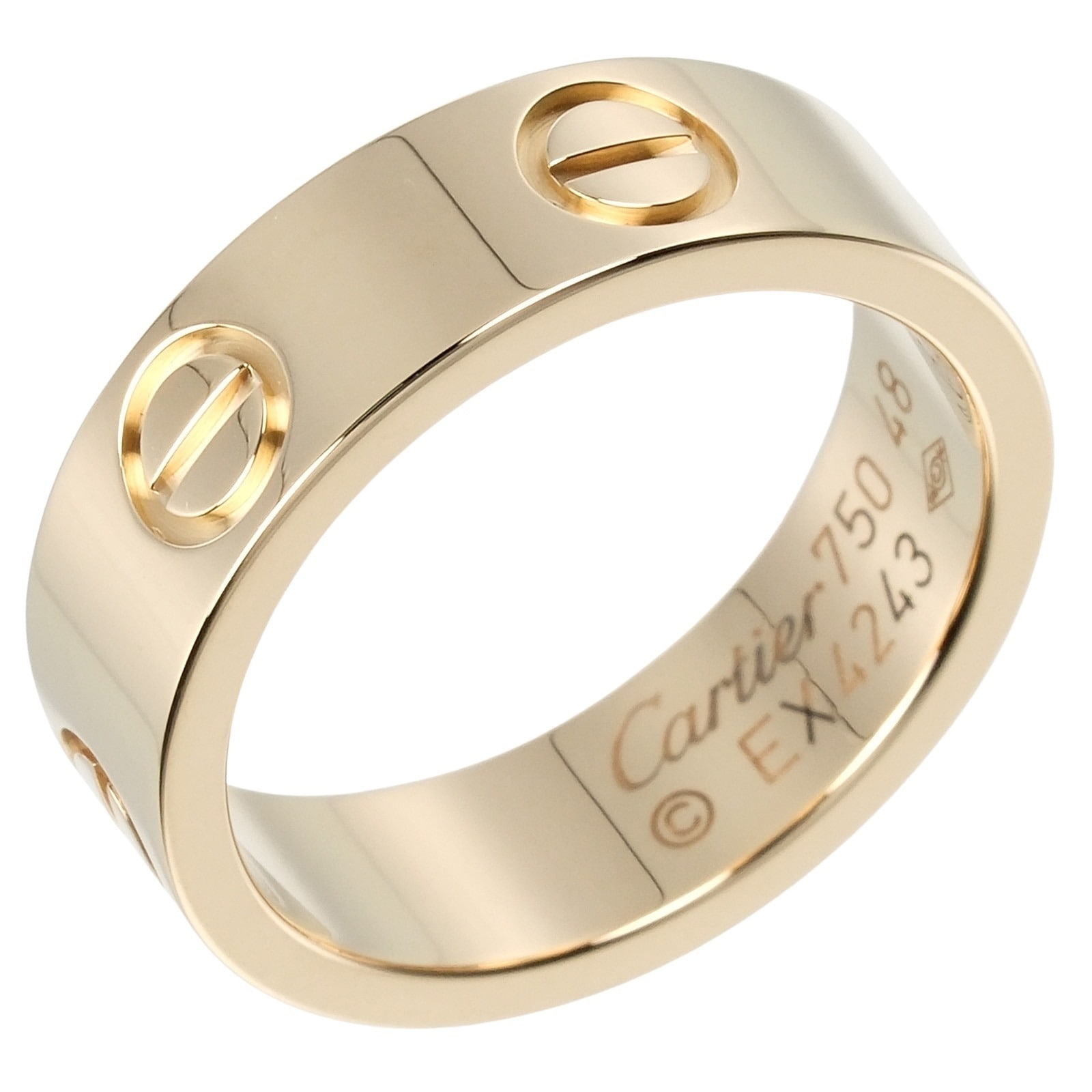 ラブ リング・指輪 K18イエローゴールド 8号 約6.16g レディース 中古品 Aランク