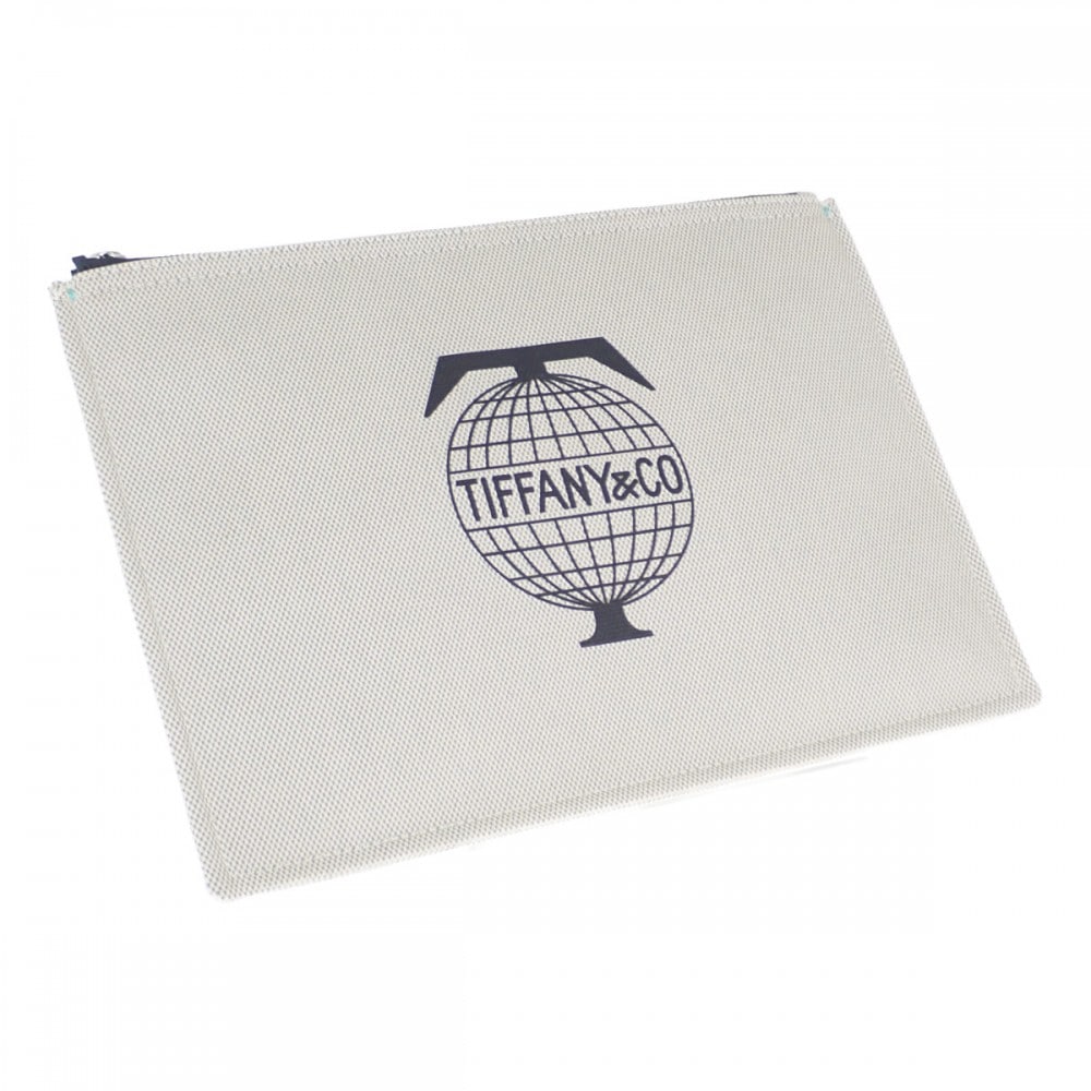 【Aランク】 ミディアム フラットキャンバス ポーチ クラッチバッグ キャンバス グレー メンズ【ISEYA】