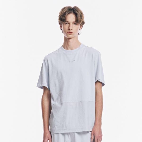スケッチャーズ アパレル 男性 ウーブンニット ミックス リード 半袖 Tシャツ_SL3MTCFM041