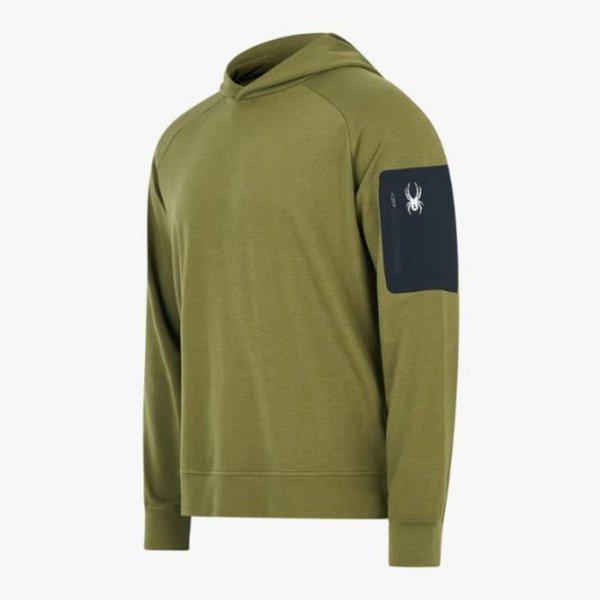 パーカー PQF SPJFCNHD205M-OLV メンズ モダール ソフト ストレッチ フード