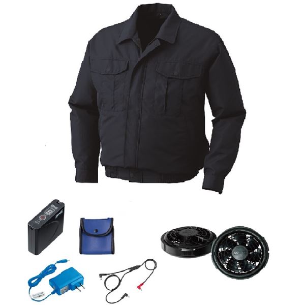 KU90540 空調服 ポリエステル製 FAN2300B/LISUPER1セット ネイビー S