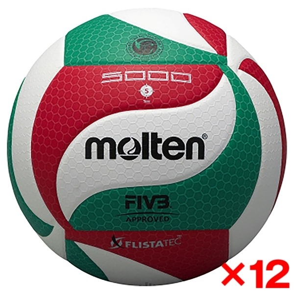 【12個セット】 フリスタテック バレーボール5号球 V5M5000
