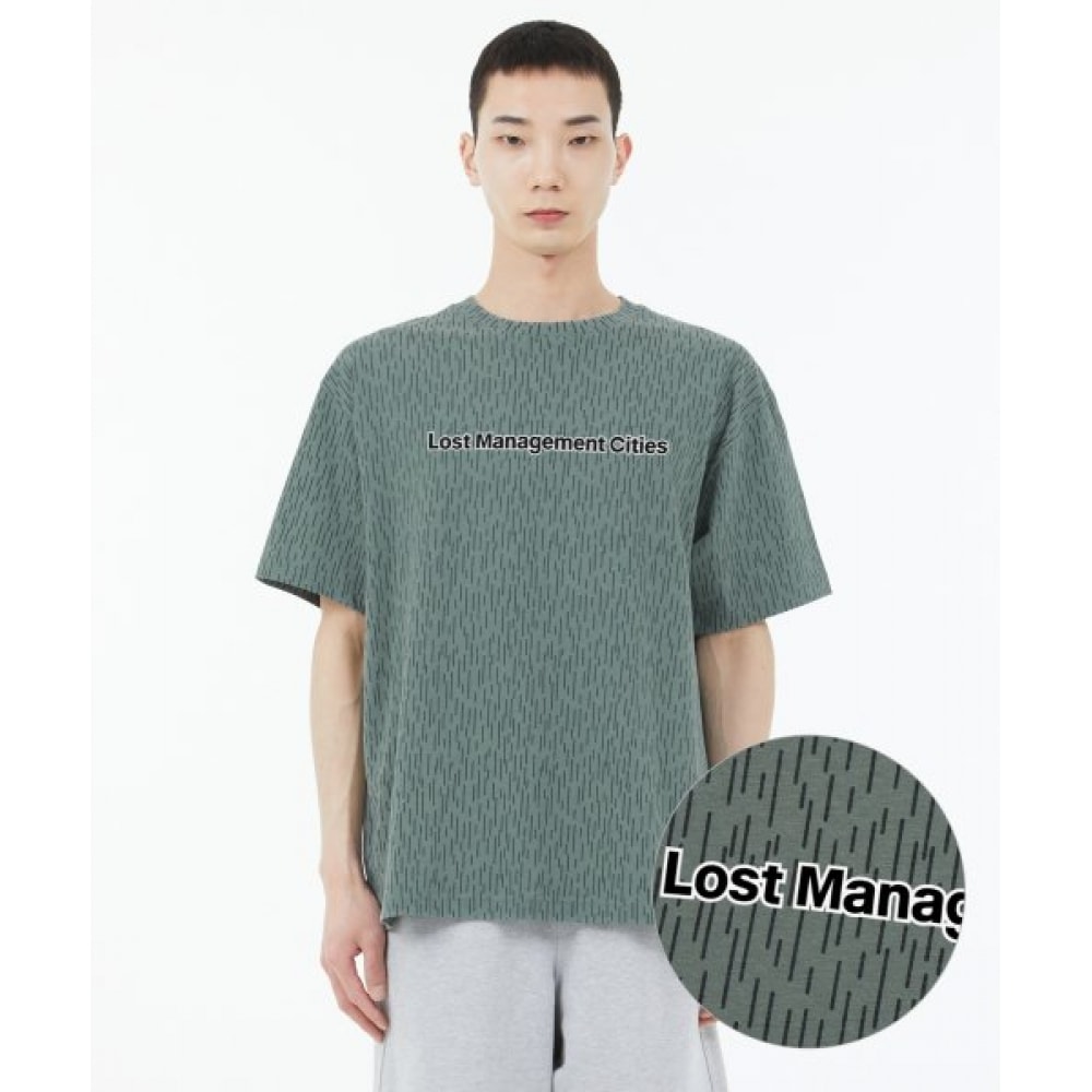 LMC FN レインドロップカモTシャツグレーカーキ