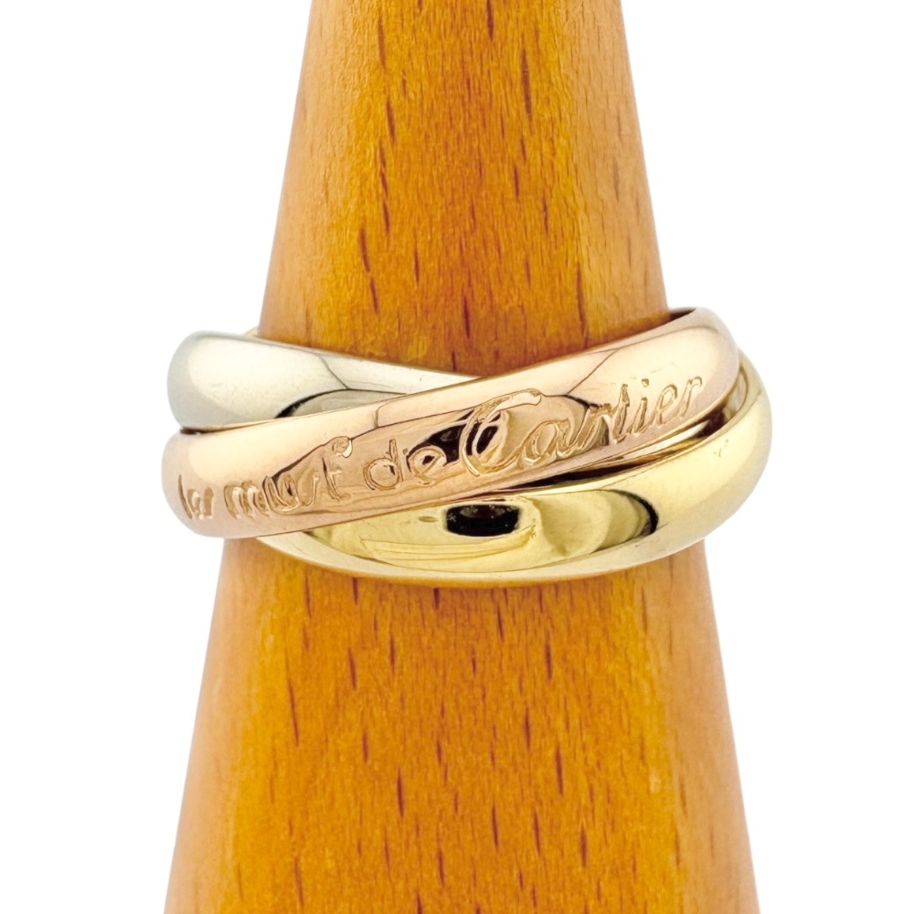 カルティエ トリニティ リング 指輪 13号 18金 K18イエローゴールド CARTIER 中古 美品
