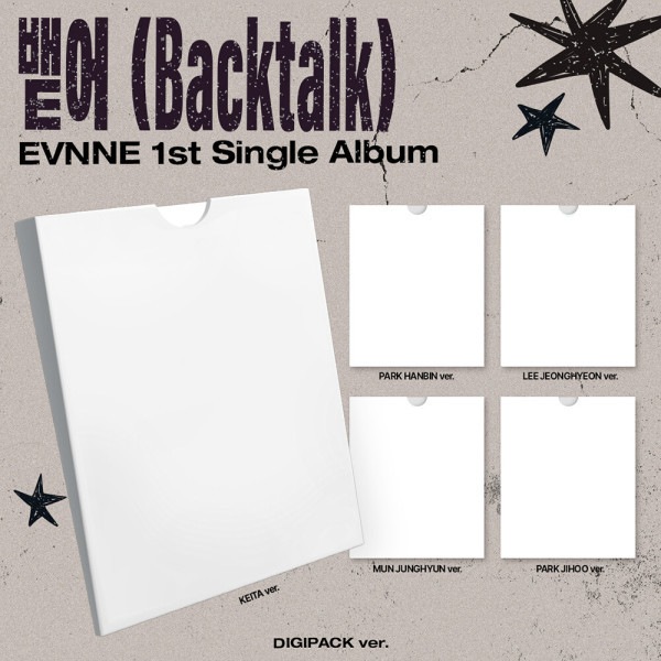 (セット/アルバム5種) イーブン (EVNNE) - 1st Single Album バックトーク (Backtalk) (DIGIPACK ver.) (贈呈品なくなり次第贈呈終了)