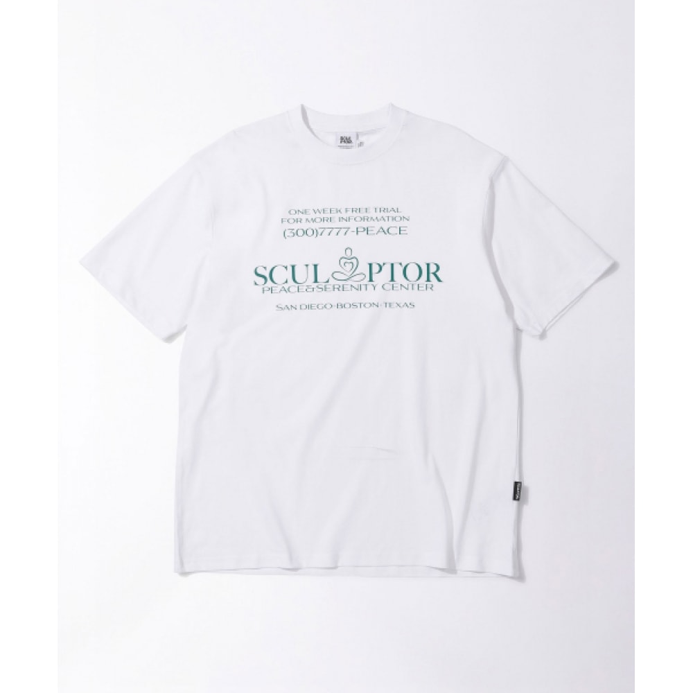 スカルプターピースセンター T シャツホワイト