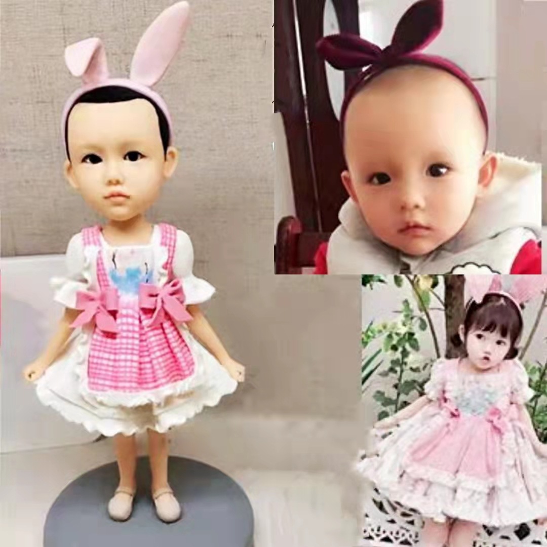 【オーダーメイド】3D肖像画置物写真/記念日 誕生日クリスマス 正月ギフト贈り物/子供 赤ちゃん5