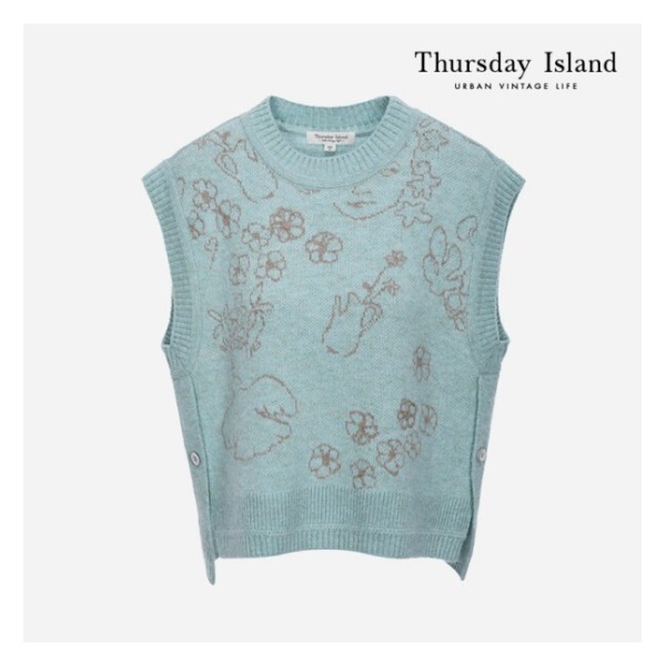 Thursday Island ドローイング ジャカード ベスト(T228MVT231W)