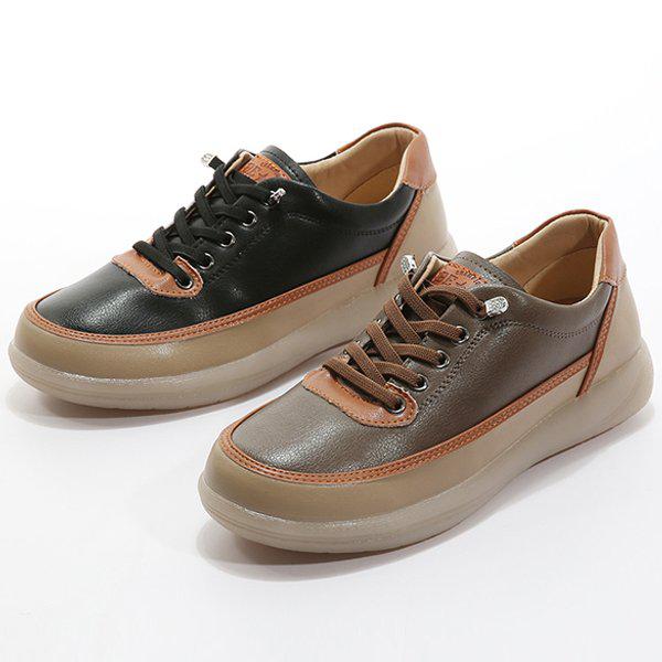 [シューズ] レザーツートン 女性用 レディース スリッポンスニーカー 3.5cm/2色 sjpelan-a54 5,422円