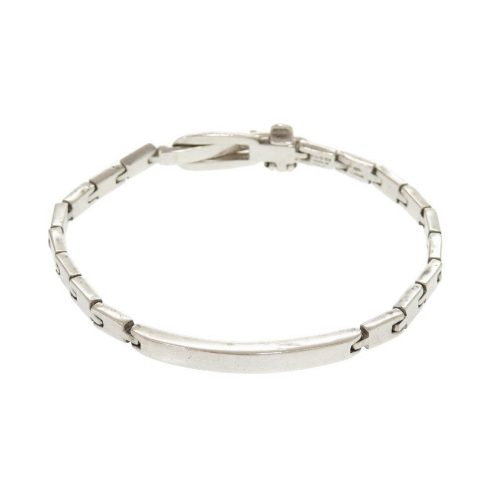 美品 ベルトデザイン ブレスレット シルバー925 シルバー 0549【中古】 メンズ