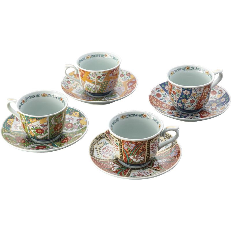 波佐見焼 友禅華絵 珈琲碗皿4客揃 8,031円