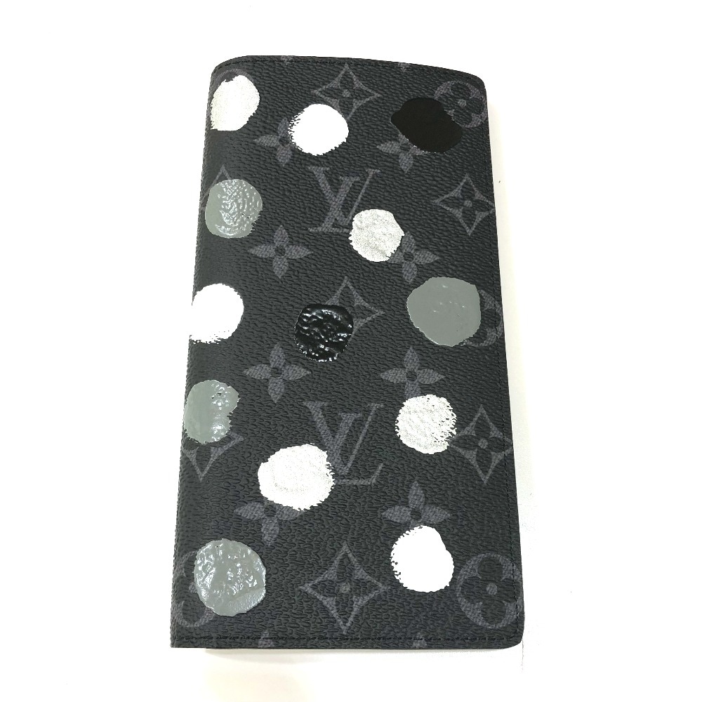 長財布 M81932 ポルトフォイユ ブラザ モノグラムエクリプス サイフ/2つ折り財布 草間彌生 モノグラムエクリプスキャンバス ブラック