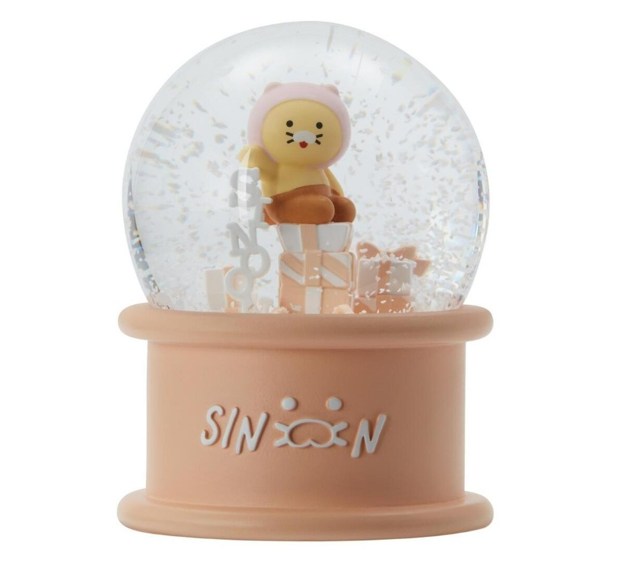 雪雪Xカカオフレンズふわふわ春食スノーグローブ