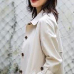 ジャケット レディース アウターウィンドブレーカー シングルブレスト 無地 ミドル丈 グリーン ネイ