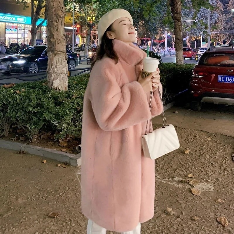 ジャケット ダウンジャケット秋アウター2024はボアで決まり人気ボアアウター秋 秋 日韓 厚手 セミロング 立ち襟 ウォーム コートキルティングアウターフリースで決まり！秋トレンチコート