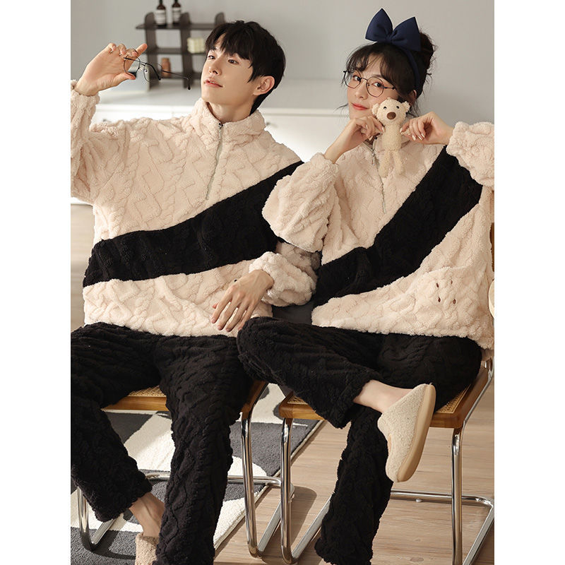 大人気 モコモコ暖かい パジャマ 可愛いカップルパジャマ レディース メンズ 冬 厚手 長袖 Aneej Org