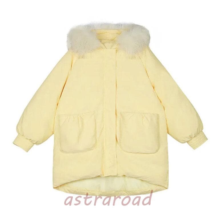 秋冬　ダウンコート レディース ダウンコート ミドル丈　フード付き レディース ダウンジャケット ミドル丈　コート アウター 中綿 軽量