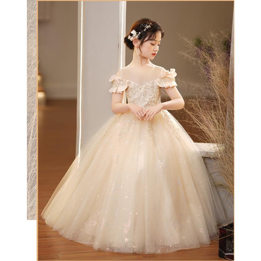 【即纳】子供ドレス ロング 黒 発表会ドレス キッズ ドレス ワインレッド ピアノシャンパン フラワーガール ピンクワンピース ドレス 結婚式 ホワイト 110 160 150