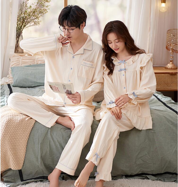 ウェア 楽ちんウェア パジャマ あったかウェア 人気韓国版のファッション パジャマ カップルペアルッウェア ズボン秋冬ペアパジャマ 長袖 かわいい漫画 パジャマペアル 254