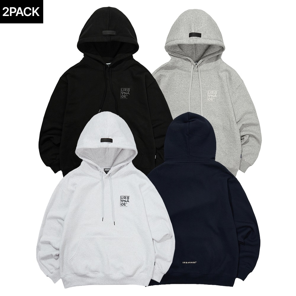 URBANAGE [2PACK] ロゴポイントオーバーフード (4 Colors)