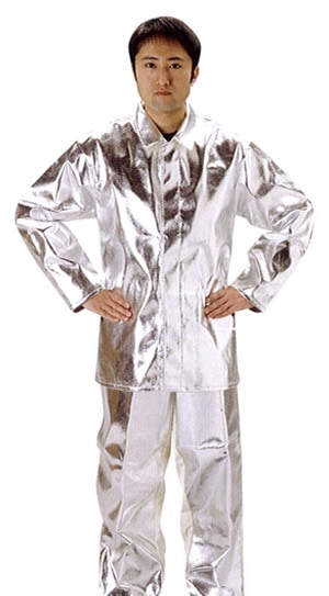 送料無料耐熱防炎アルミ遮熱製品アルミ　耐熱服　NB-120Aズボンサイズ：L　代引き不可NB