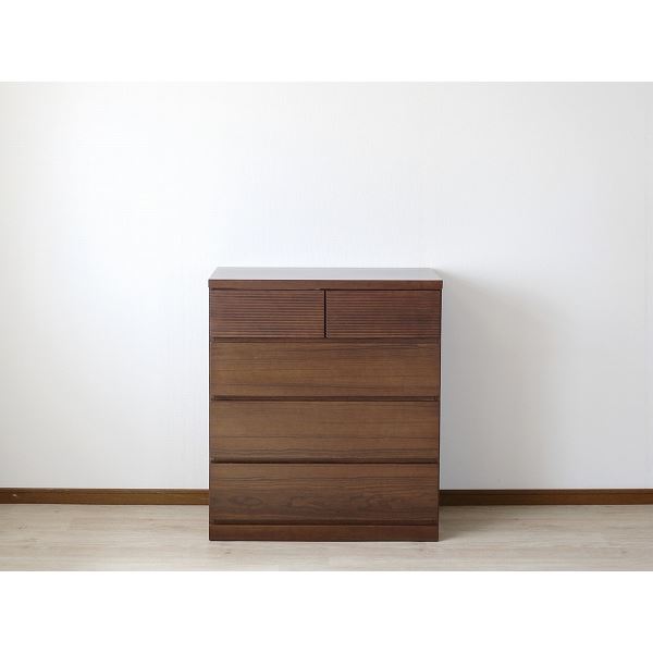 ローチェスト（ウォルナット） 幅約80cm [完成品］