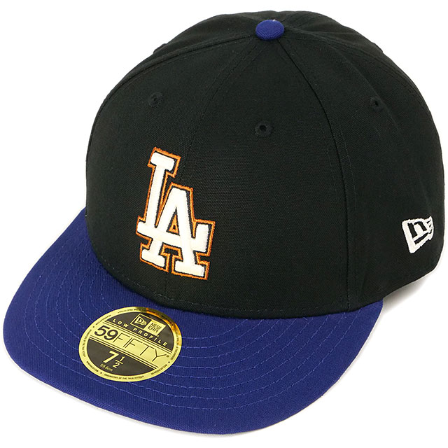 キャップ ロサンゼルスドジャース [14109464] Low Profile 59FIFTY メンズレディース 帽子 ダックキャンバス生地 ブラック/ダークロイヤル